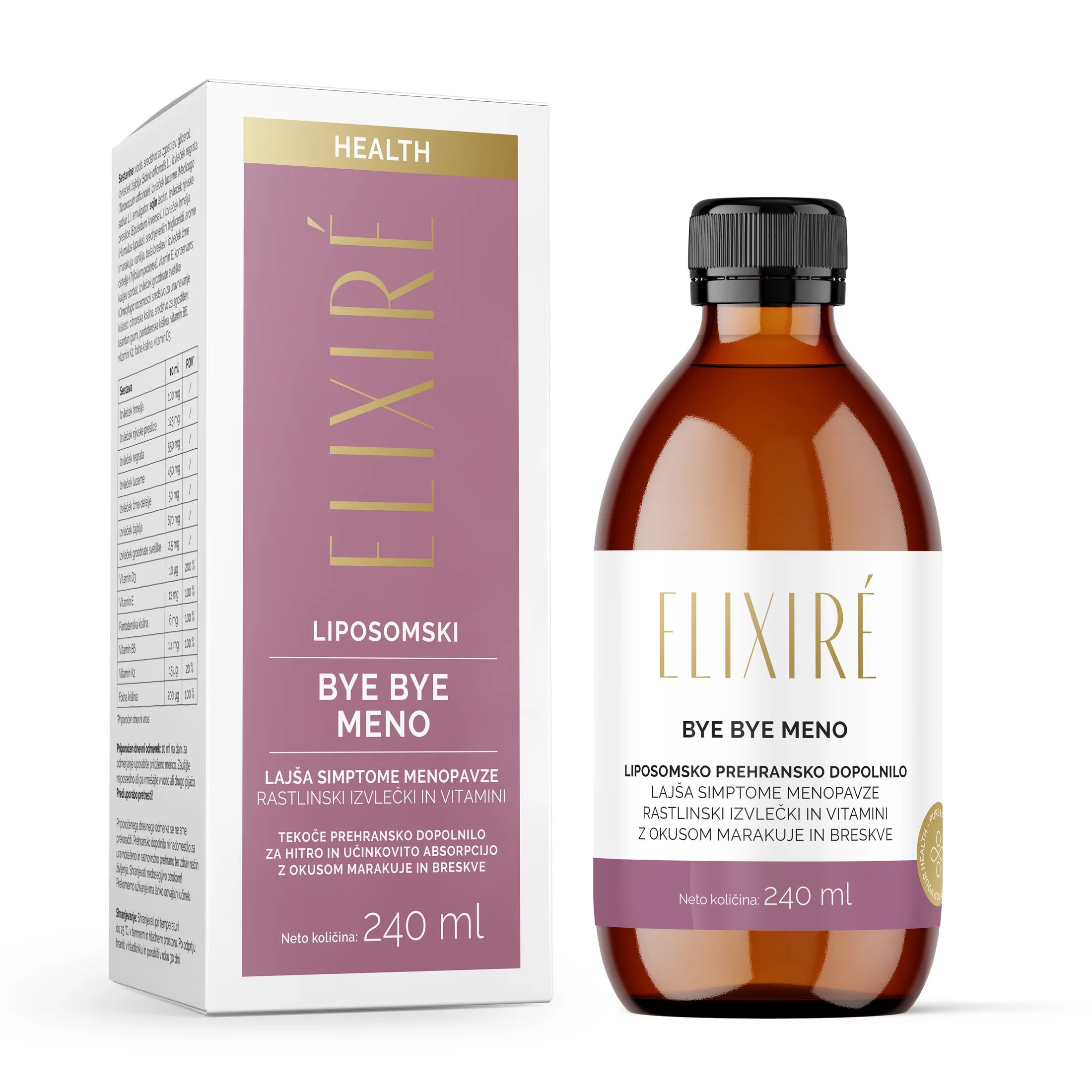 Elixiré Liposomski Bye Bye Meno 240 ml — glavna slika